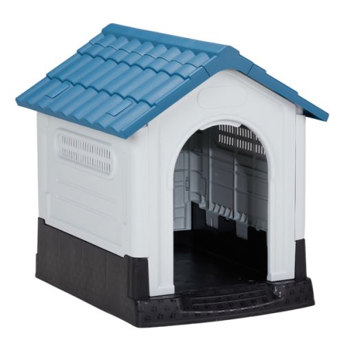 26inch Blue & White PVC Spire House Type Shutters Cat & Dog House 26inch Blue & White PVC Spire House Type Shutters Cat & Dog House