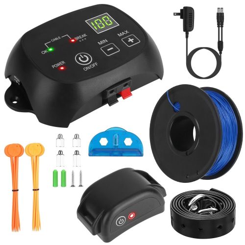Dog Fence System Pet Containment System with 100 Adjustable Levels IPX7 Waterproof Rechargeable Receiver Underground Fence for Small Medium Large Dog Dog Fence System Pet Containment System with 100 Adjustable Levels IPX7 Waterproof Rechargeable Receiver Underground Fence for Small Medium Large Dog